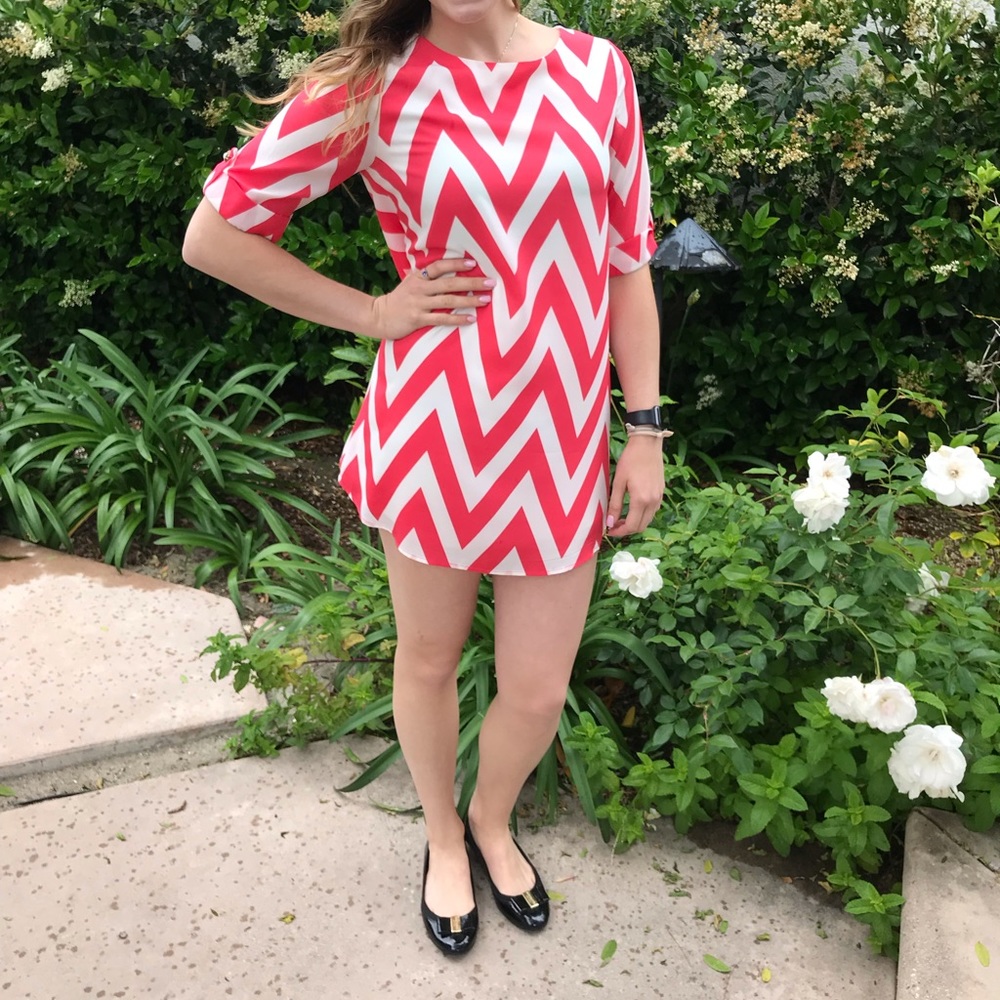 3/4 sleeve shift dress